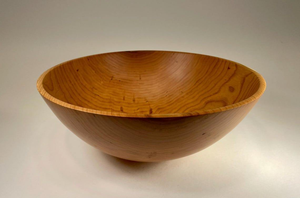 Bol à salade grand format en bois de manguier écologique Dreamy Walls, ustensiles polis, finition naturelle, taille et logo personnalisables, Crescent Crafts - Product Image 3