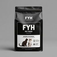 Sacs d'emballage pour aliments pour animaux de compagnie en aluminium et plastique à fond plat, imprimés par gravure, résistants à l'humidité, 1 kg, 3 kg, 5 kg, 10 kg, 15 kg, 20 kg, 25 kg