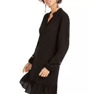 Abito a trapezio con volant adorabile per bambina Be Bop, nero, taglia S, in chiffon con vita naturale - Product Image 3