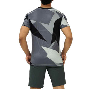 เสื้อยืดผ้าใส่สบายสำหรับผู้ชายเสื้อยืดดีไซน์ไม่เหมือนใครเสื้อยืดฤดูร้อนดีไซน์แบบ MOQ ต่ำ - Product Image 4