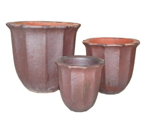 Macetas y Jardineras Redondas Hechas a Mano de Alta Calidad para Exteriores, de Arcilla/Cerámica Negra, con Orificio de Drenaje para Suministros de Jardín y Hogar - Product Image 2