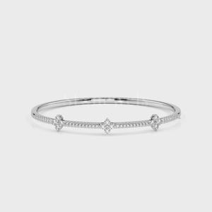 Bracelet élégant en argent sterling 925 avec diamants scintillants Bijoux en pierre principale en zircon de luxe pour les fêtes ou les cadeaux - Product Image 2