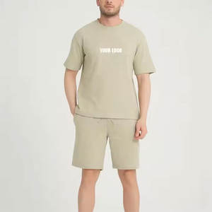 Premium Quality 2-Piece 100% Cotton 220 Gsm Oversized <b>Short</b> Sleeve <b>Set</b> Printed Quick Dry Breathable <b>Top</b> Selling Wholesale - Product Image 4