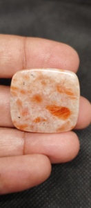 Pierre de soleil orange naturelle de haute qualité, cabochon lisse poli, 5-8 mm, pour la fabrication de bijoux - Product Image 5