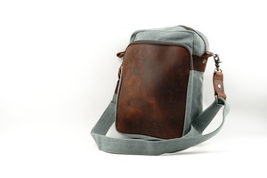 Crossbody <b>Bag</b> <b>With</b> Leather Panel 3 <b>Compartments</b> And 3 Inner <b>Compartments</b> LCSB-0033C - Product Image 6