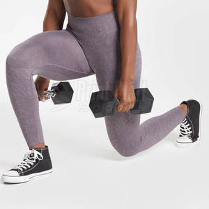 Leggings de yoga pour femmes de bonne qualité, taille élastique, couleur unie, leggings pour femmes sur mesure à vendre - Product Image 4