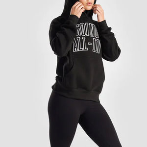 เสื้อฮู้ดผู้หญิงผ้าสแปนเด็กซ์คอตตอนพิมพ์ลายสำหรับฤดูหนาว  คอเสื้อแบบมีโลโก้สั่งทำ  ไหล่ตก  ผ้าฟลีซ  เป็นมิตรกับสิ่งแวดล้อม  ขายส่ง - Product Image 5