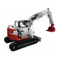Miniexcavadora Takeuchi TB2150R de calidad con contrapeso grande, estructura de protección antivuelco cerrada y 1 brazo utilitario