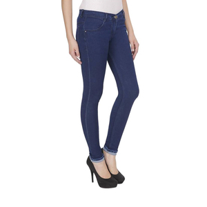 Dernier design de haute qualité, tenue décontracté, pantalon en jean confortable pour femmes, taille haute, coupe ajustée, pantalon en jean extensible, OEM - Product Image 4