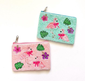 Handmade Women's Cotton Bow Design Embroidery Mini Beaded Wallet Vibrant Cross-Stitching <b>Needlework</b> Charming Coin Purse - Product Image 3