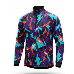 Veste à fermeture éclair sur le côté pour homme, sublimée, à séchage rapide, pour la course à pied, la salle de sport et l'entraînement - Product Image 1