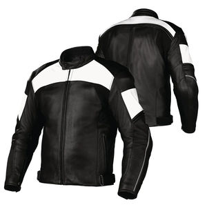 Veste en cuir de moto en cuir véritable avec logo personnalisé, service OEM, prix de vente le plus bas, veste en cuir de moto pour homme - Product Image 3