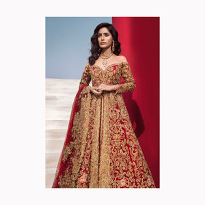 Love & Romantic Rouge Mariage Vêtements De Mariée Plus La Taille De Haute Qualité Élégante Abaya Longue Robe Brodée Perlée - Product Image 1