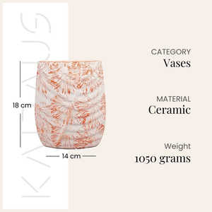 Jarrón de Cerámica con Textura de Hoja de Durazno, Estilo Minimalista Art Deco, Bolso de Lujo Chino para Exhibición en Mesa de Salón - Product Image 4