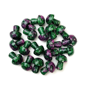 Haute qualité cristal champignon rubis zoisite Gua Sha corps naturel grattage outil de Massage visage pierre précieuse champignon en gros - Product Image 1