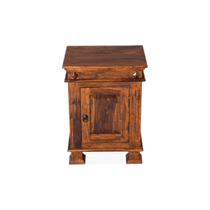 Meuble de chevet maharaja moderne en bois massif de luxe antique au design indien tables de chevet assemblées pour chambre à coucher et appartement - Product Image 2