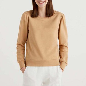 Vente en gros de sweats ras du cou en molleton vierge Sweatshirts en polyester personnalisés pour femmes pour impression de broderie tenue décontractée - Product Image 1