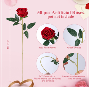 Fleurs en velours pour la décoration, mur de fleurs artificielles pour mariage, décoration de mariage, roses artificielles en gros, rose de la Saint-Valentin - Product Image 2