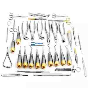 74 PC CHIRURGIE DENTAIRE ORALE EXTRACTION ASCENSEURS FORCEPS INSTRUMENT KIT SET CE équipements dentaires - Product Image 5