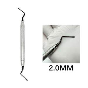 Cureta Dental de acero inoxidable dentada profesional, instrumento de implante óseo periodontal Manual, herramientas para odontología - Product Image 3