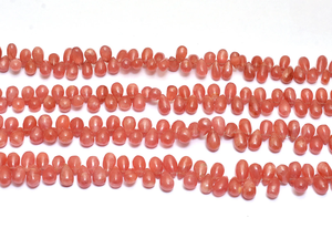 Rhodochrosite Gemstone 5x10mm Lisse Larme Briolette Perle Naturel Rhodocrosite Semi Précieuse Pierres Précieuses Goutte Perles Pour Bijoux - Product Image 4