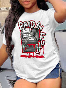 <span class=keywords><strong>24</strong></span> Phong Cách Mùa Hè Của Phụ Nữ T-Shirts Thời Trang Môi In Quá Khổ Áo Thun Giản Dị Tops Trắng Đen Cộng Với Kích Thước Phụ Nữ T Áo Sơ Mi - Product Image 4
