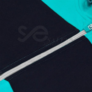 Vente en gros de vêtements de mode surdimensionnés de qualité supérieure pour hommes sweat à capuche à motif solide logo personnalisable sweat à capuche col zippé - Product Image 2