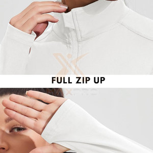 Veste de yoga pour femme à col montant, respirante, écologique, grande taille, avec logo frontal, pour usage extérieur - Product Image 5