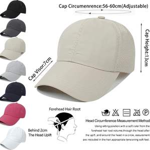 Chapeau de queue de cheval pour femmes casquette de Baseball Crises réglables croix casquette de Baseball haut chignon unisexe séchage rapide chapeaux de camionneur - Product Image 4