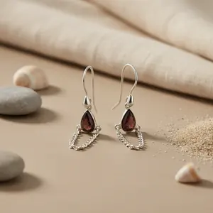 Boucles d'oreilles en argent 925 en forme de larme avec placage or rose et zircon diamanté, perle pour mariage, fête, cadeau parfait pour les femmes - Product Image 3