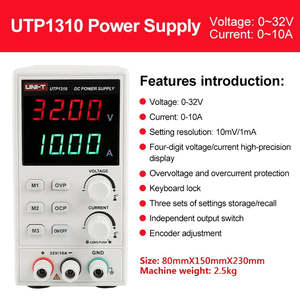 เครื่องทดสอบแหล่งจ่ายไฟ DC 320W, เครื่องทดสอบแหล่งจ่ายไฟ4บิตจอแสดงผล32โวลต์10A อุปกรณ์สำหรับซ่อมแล็บปรับค่าไฟกระแสตรงได้ UNI-T UTP1310 - Product Image 4