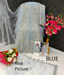 Elegante Salwar Kameez de Seda Bordada en Color Marrón, Largo hasta el Suelo, para Bodas, Corte Regular, Estilo India-Pakistán - Product Image 3