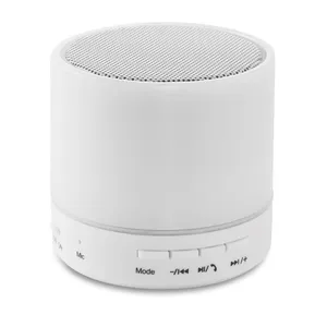 Custom White <b>LED</b> Round Wireless <b>Speaker</b> Presentation Gadgets - Product Image 1