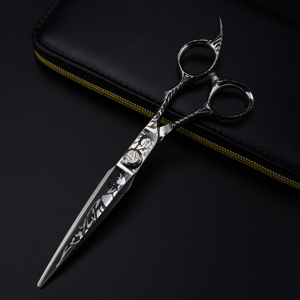Ciseaux de coiffure et de barbier à motif Damas, design mode et beauté, vente en gros, fabriqués au Pakistan - Product Image 6