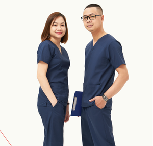 Scrubs infirmiers ensembles hospitaliers uniformes médicaux personnaliser la conception et le logo pour les hommes et les femmes de grande taille-ODM/OEM-Échantillon gratuit - Product Image 2