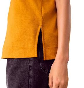 Camiseta sin mangas de gimnasio con logotipo personalizado para mujer, chaleco de Yoga de Color sólido transpirable, Camiseta deportiva cómoda de manga corta para Fitness - Product Image 4