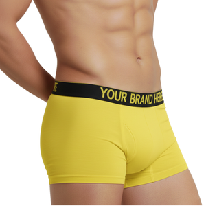 Boxer en coton uni pour homme, sous-vêtements masculins, caleçons personnalisés, 100% coton, Logo imprimé personnalisé, 1000 pièces - Product Image 1
