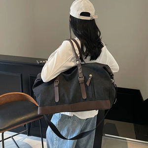 Sac de voyage pliable 65L de grande capacité avec compartiment de poche Sac de voyage de nuit pour hommes et femmes - Product Image 2