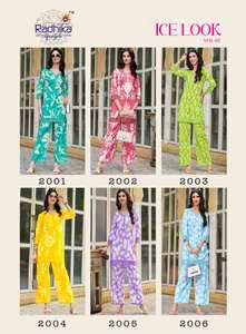 Exclusif Radhika Lifestyle Femmes Coton Lourd Imprimé Séchage Rapide Casual Co-Ord Ensembles pour les Fêtes d'été Disponibles En Gros - Product Image 6