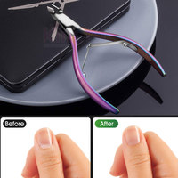 Coupe-ongles professionnels en acier inoxydable de haute qualité, durables, avec logo personnalisé, à ouverture large et courbée pour les cuticules et les ongles.