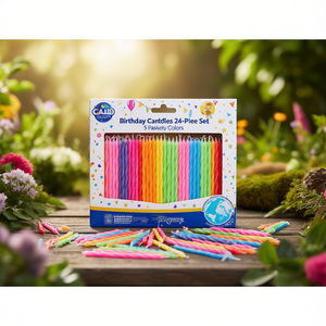 Birthday <b>Candles</b> 24-Piece Set 5 Packs-Assorted Colors - Product Image 3