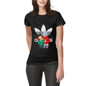 T-shirt imprimé pour femmes de Style chaud 100% coton Design personnalisé couleur noire vente en gros de haute qualité brodé écologique - Product Image 5