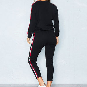 2024 venta al por mayor ajustado raya lateral chándal deportivo personalizado para mujeres damas gimnasio chándales mujeres ropa de fitness - Product Image 6