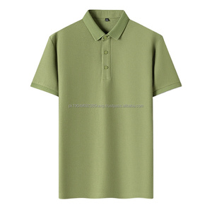 Polo de hombre de Golf táctico liso de malla con logotipo personalizado de Jacquard de negocios para hombre - Product Image 1