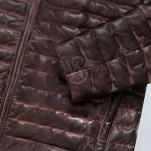 เสื้อแจ็คเก็ตหนังวัวน้ำหนักเบาสำหรับฤดูหนาว ผิวเรียบเนียน เป็นมิตรกับสิ่งแวดล้อม และกันลม เพื่อความอบอุ่นและสไตล์ลำลอง - Product Image 6