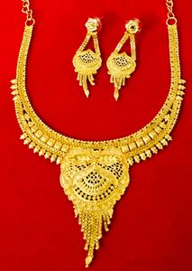 ชุดสร้อยคอแฟชั่นดูไบชุบทอง24K ชุดต่างหูกำไลข้อมือวัสดุทองแดงสำหรับไก่งวงบัลแกเรียเยอรมนี - Product Image 6