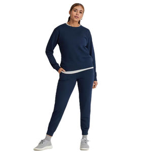 Nuevo 2025 Casual manga larga Crop Top cuello redondo sudaderas para mujer ropa de moda de talla grande suéter sostenible - Product Image 4