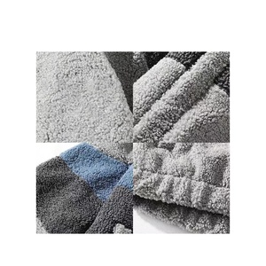 Chaqueta de Hombre de Forro Polar Afelpado con Diseño de Patchwork, Gruesa y Cálida para Otoño e Invierno, Personalizable, Holgada, con Bolsillos - Product Image 3