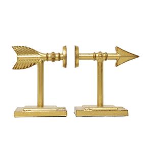 Sujetalibros de perro sentado de latón estatua elegante figura de Metal de bronce sujetalibros de perro para decoración de hogar y oficina accesorio decorativo de mesa - Product Image 1