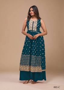 Wholesale Indian Manufactured Fancy Faux Georgette Salwar Suit <b>Pakistani</b> Kameez for Party and <b>Eid</b> From Indian Manufacturer - Product Image 4